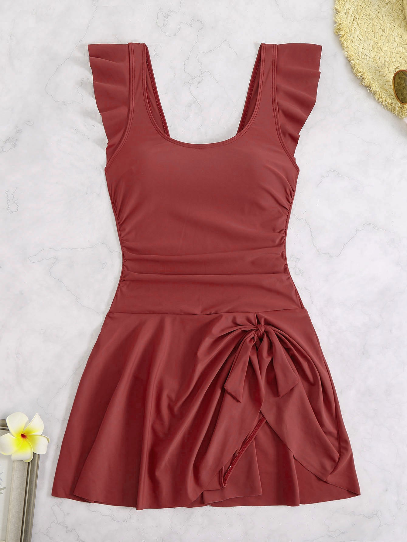 2025 New Women’s Plus Size Swimsuit - Modest Skirted Swim Dress