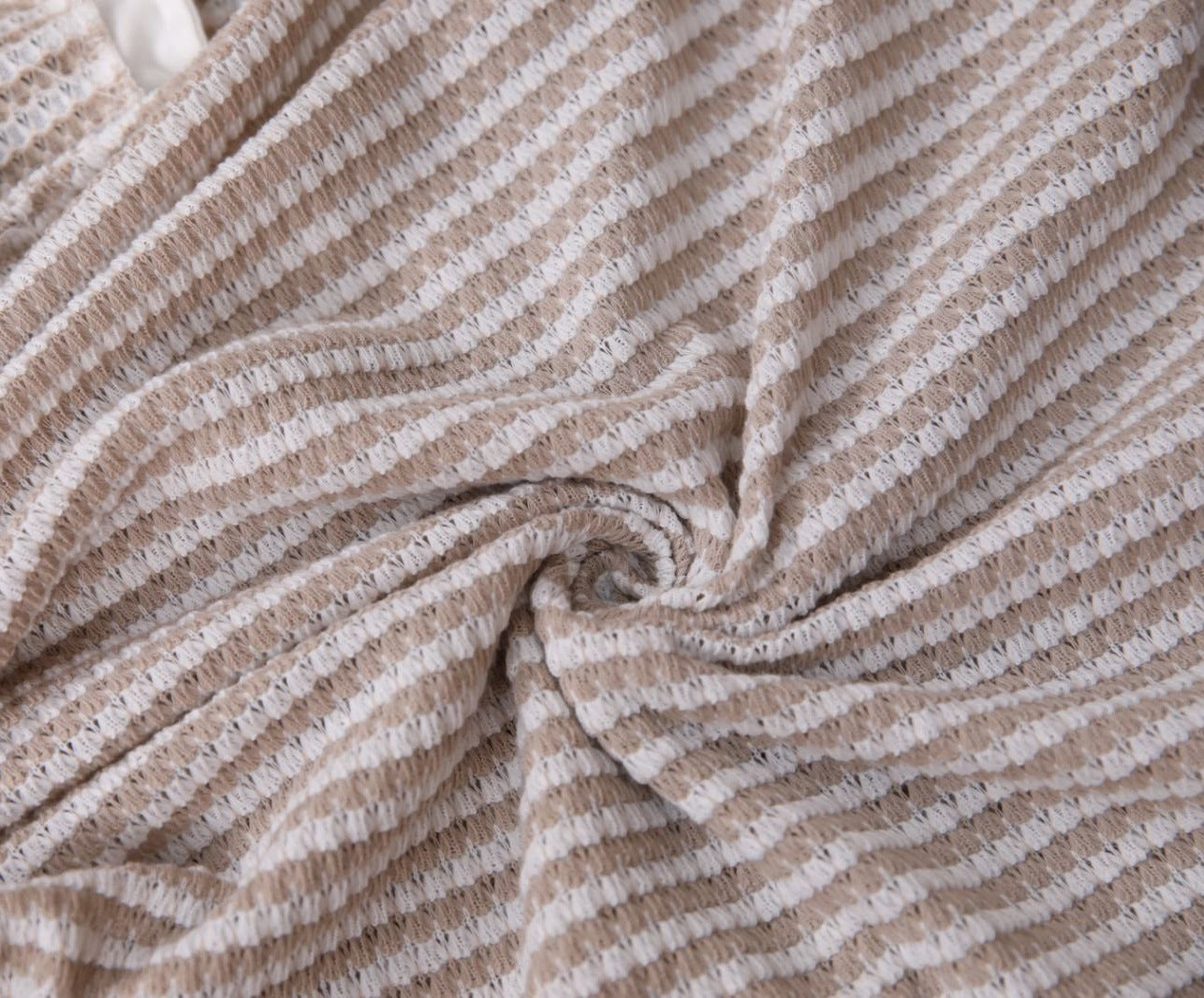 Striped Knit Tank Dress Drawstring Waist Summer Mini Dress