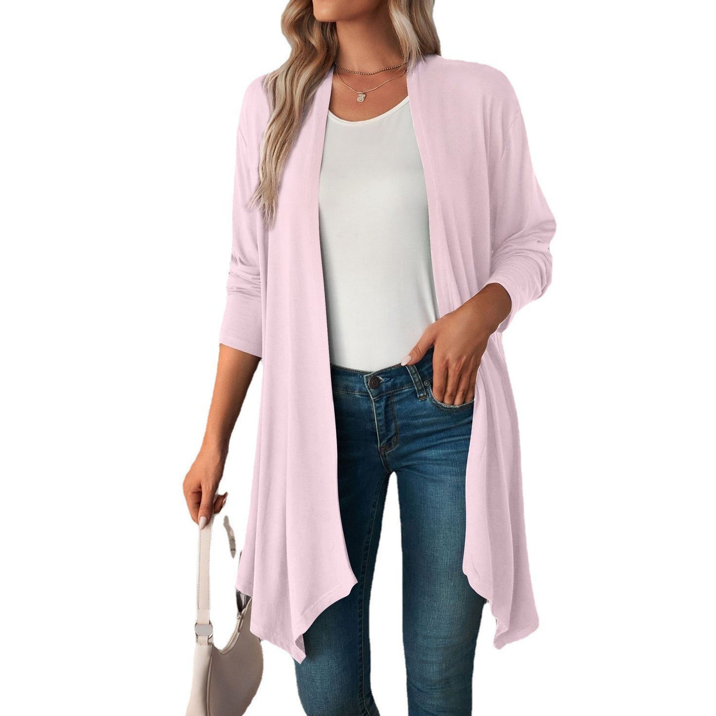 Women's Open Front Long Cardigan Lightweight Duster
