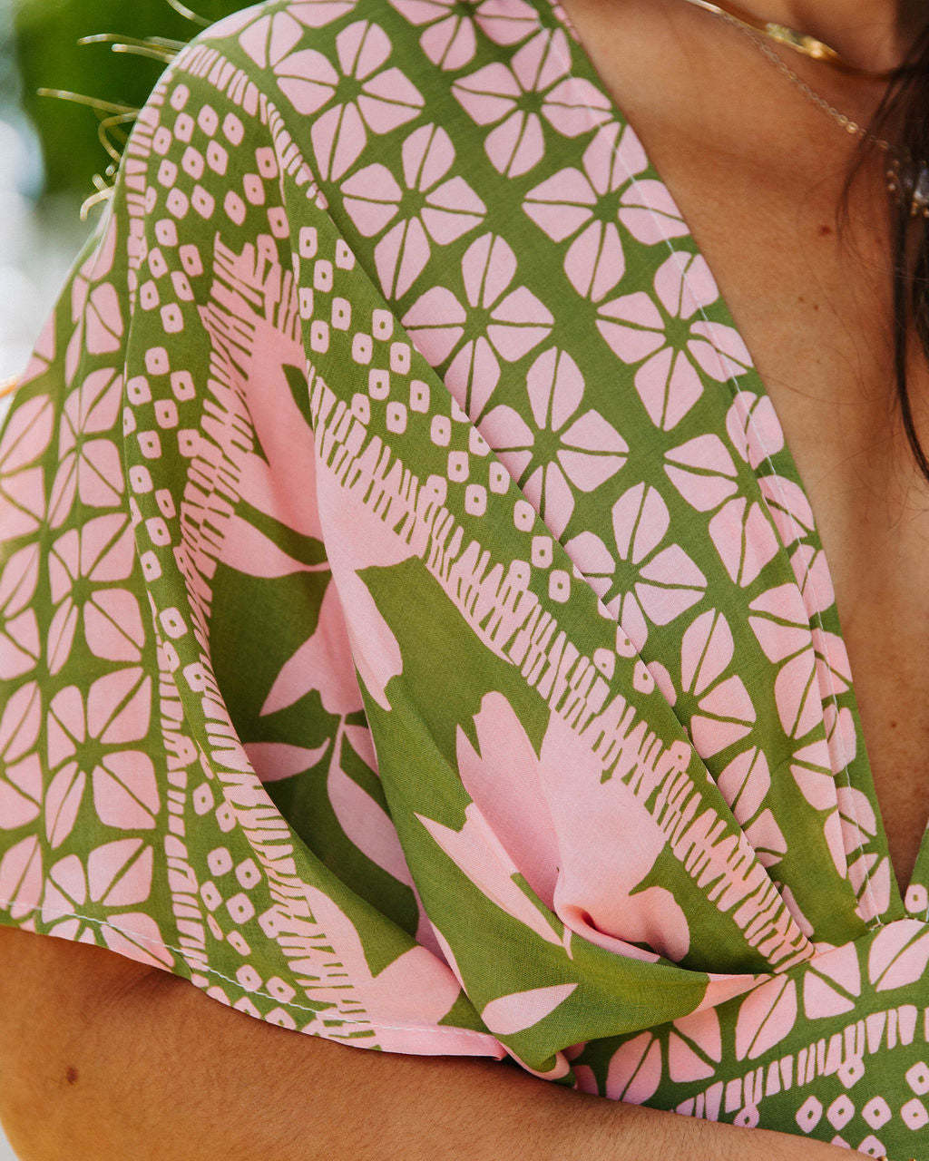 Boho Floral V Neck High Waist Split Maxi Dress