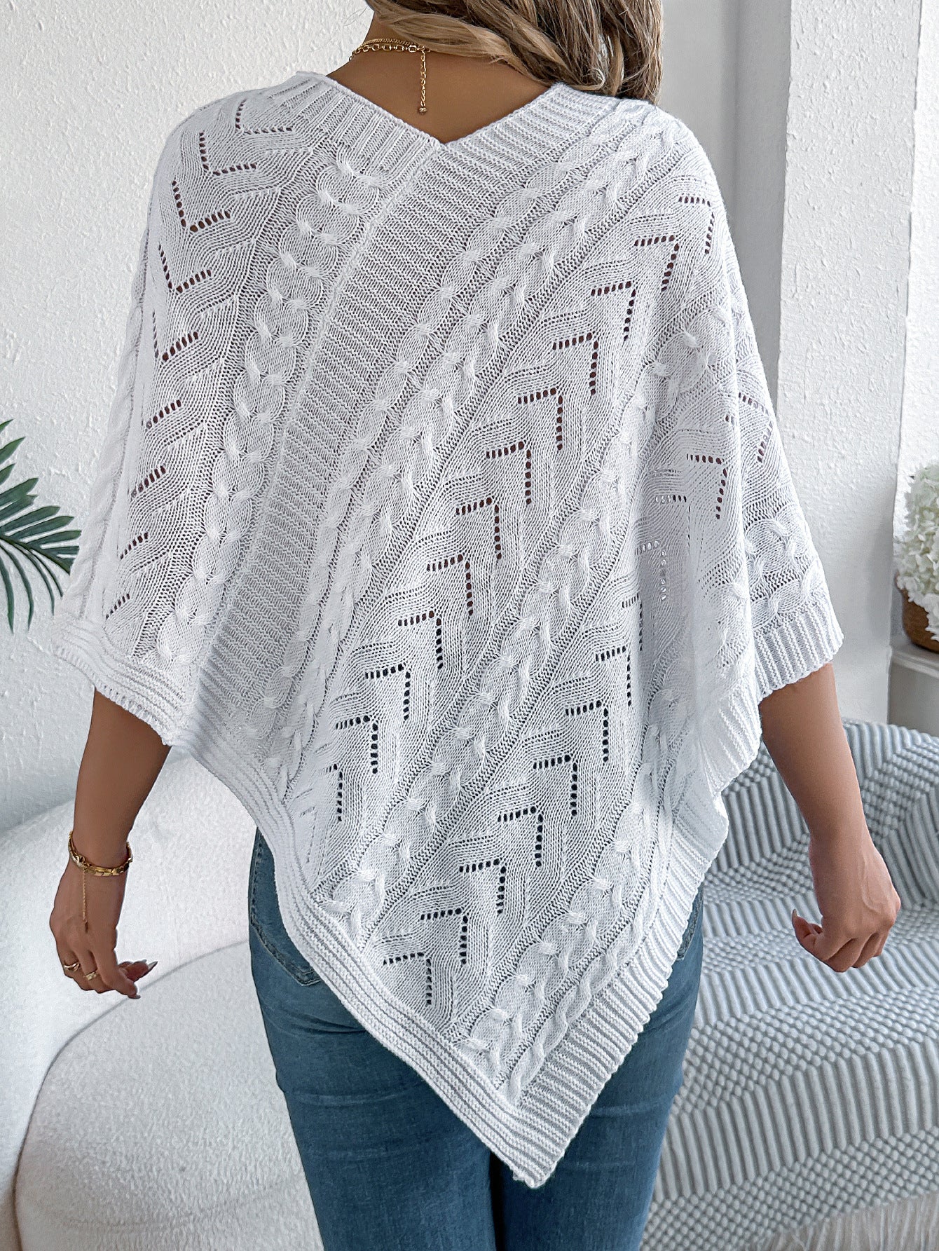 2025 Fall/Winter Cozy Poncho Knit Sweater Jacket
