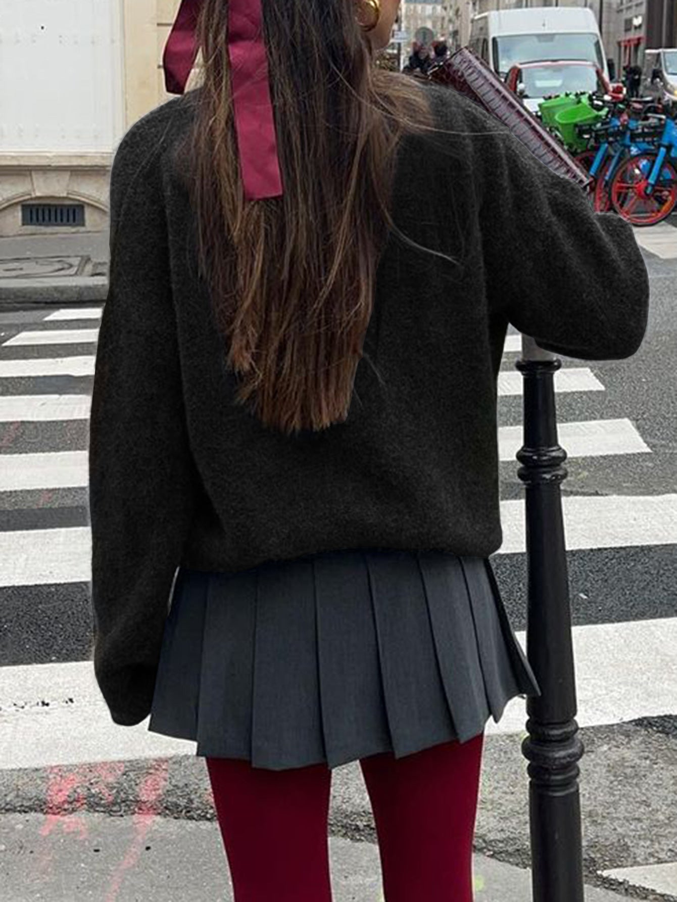 Women’s Casual Solid Knit Long Sleeve Pullover Sweater