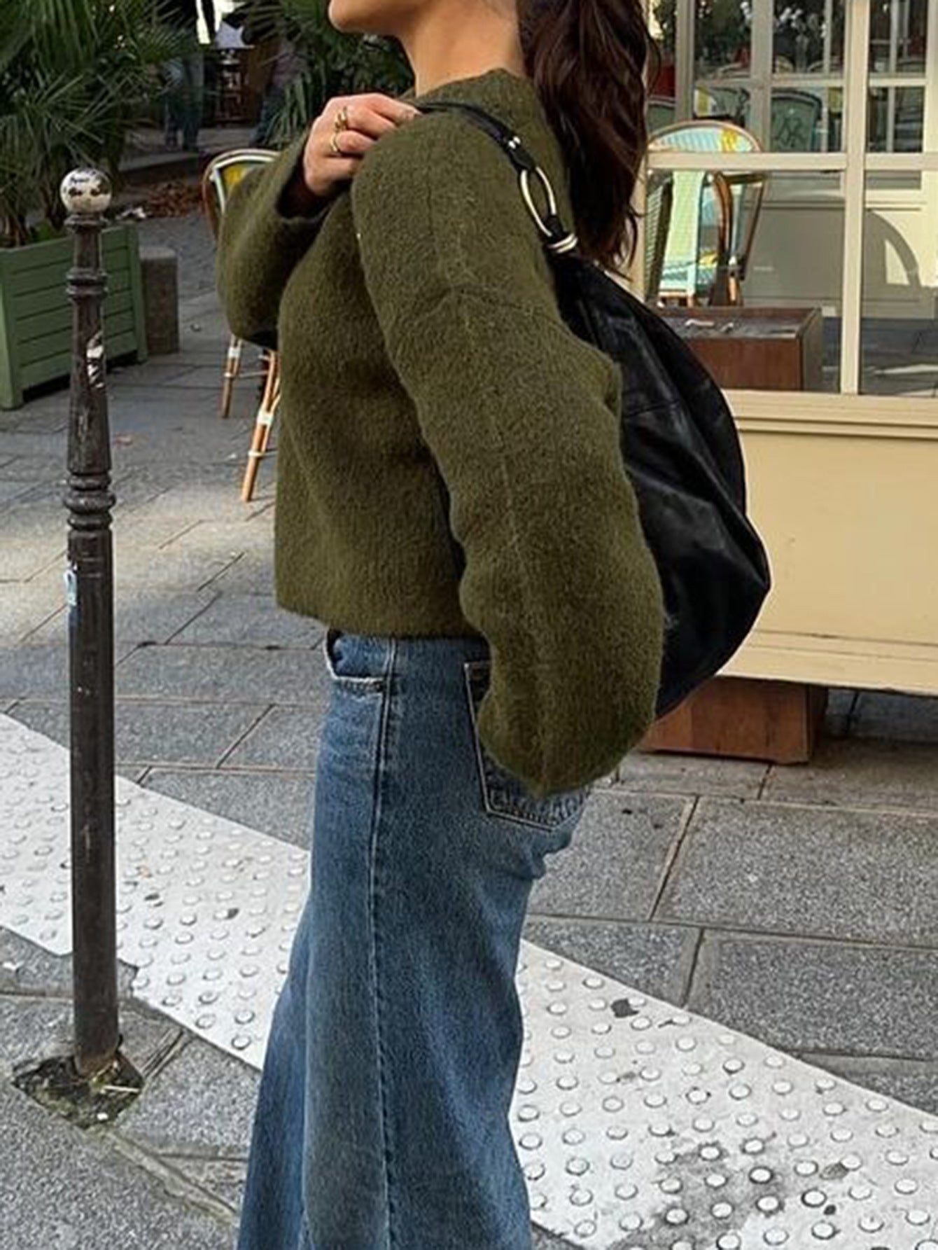 Women’s Casual Solid Knit Long Sleeve Pullover Sweater
