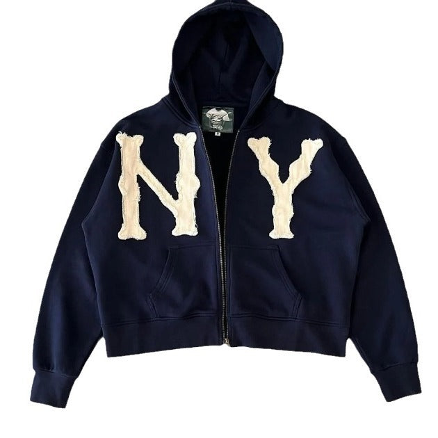 Unisex Oversized Chenille Zip-Up Hoodie