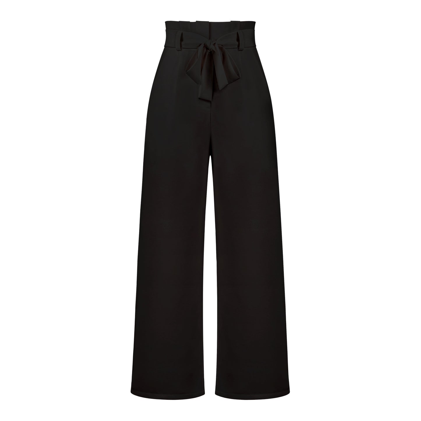 Women's Wide-Leg Trousers with Belt Casual Commuter Pants