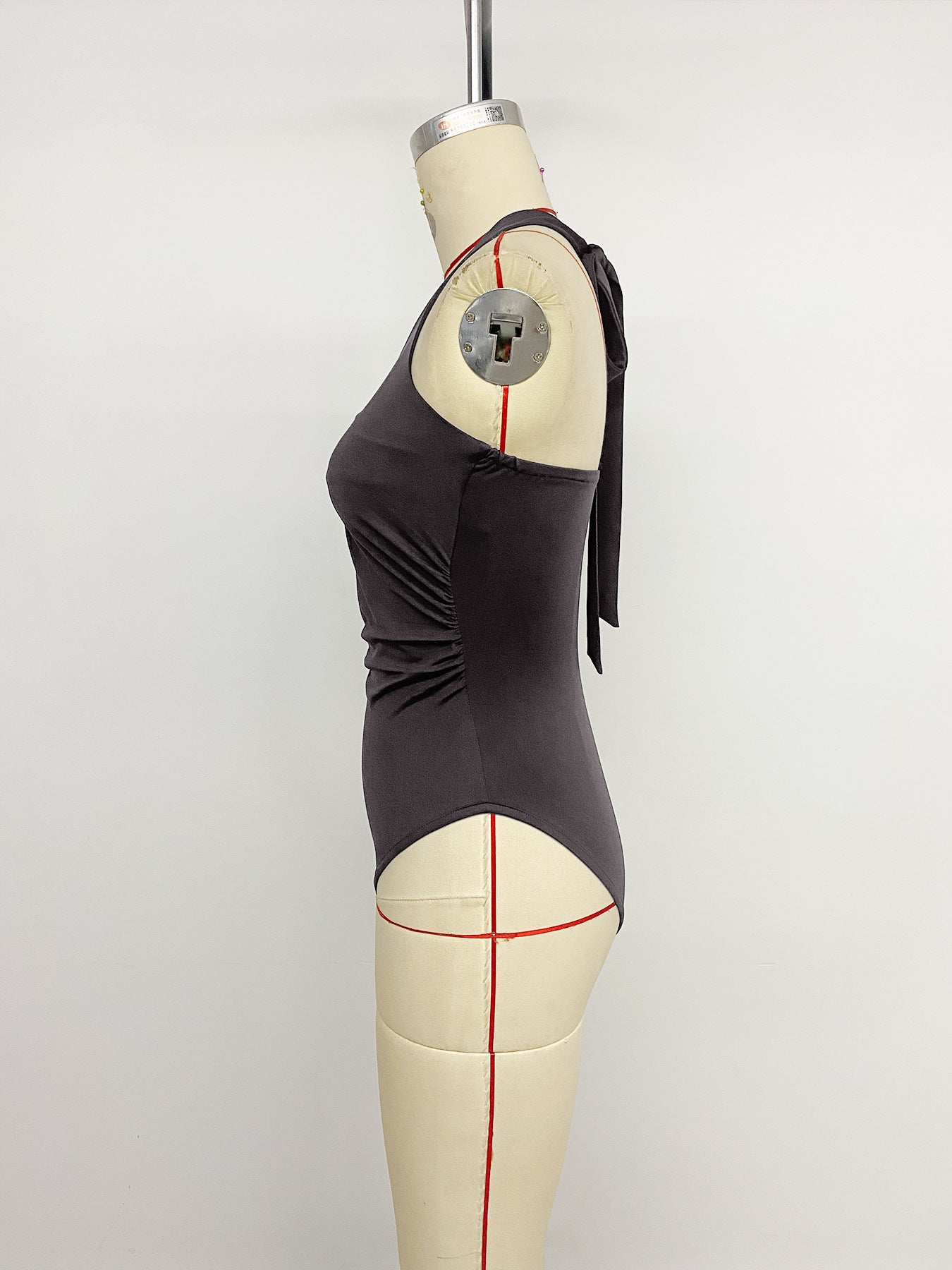 Solid Halter Cutout Bodysuit Sexy Sleeveless Bodycon Top