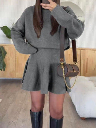 Women's Sweater Skirt Set Casual Knit Two Piece