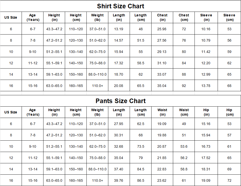 Girls Quick Dry Sun Protection Shirt or Pants