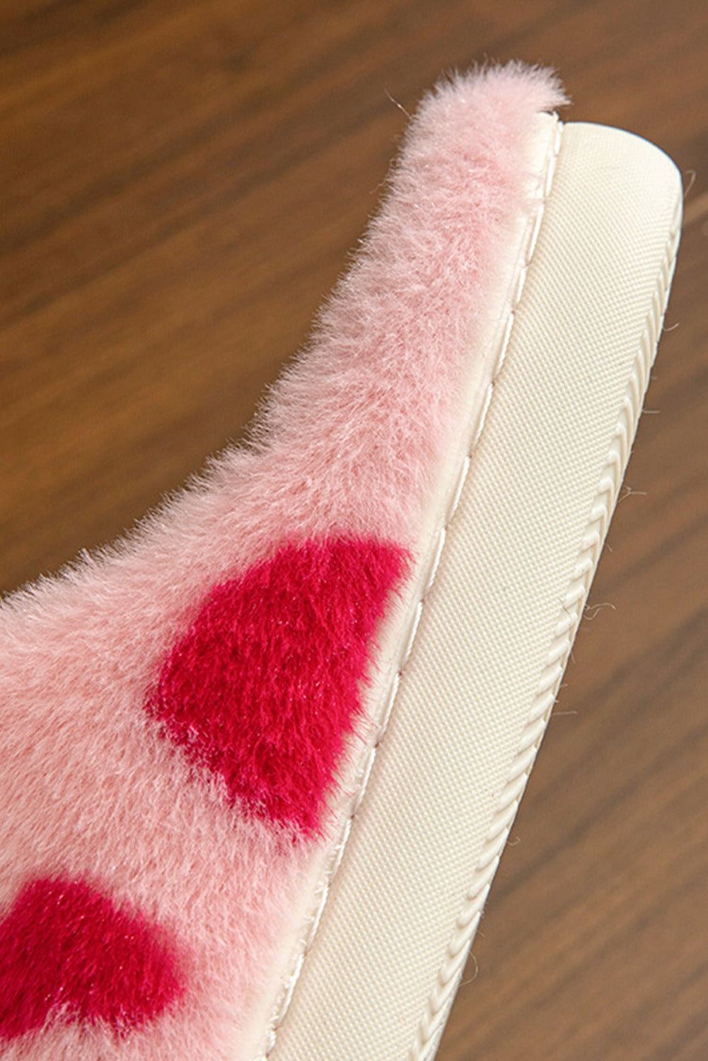 Valentines Heart Shape Winter Fuzzy Slippers