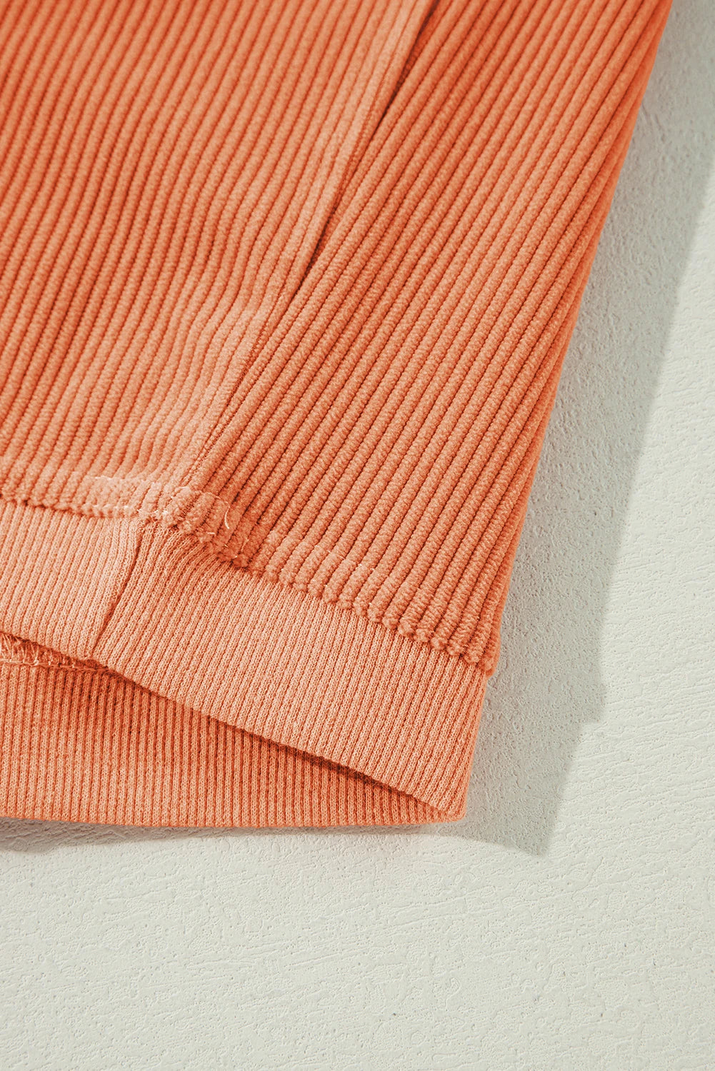 Orange Thankful Ribbed Crewneck Thanksgiving Sweatshirt