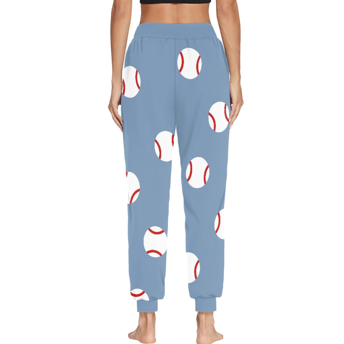 Blue Baseball Casual Jogging Sports Yoga Pants