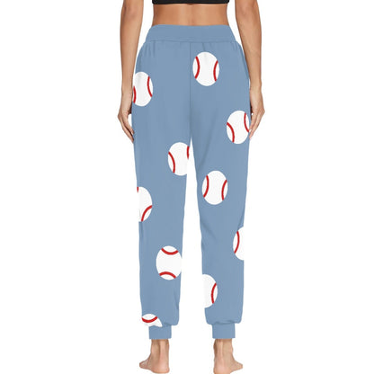 Blue Baseball Casual Jogging Sports Yoga Pants