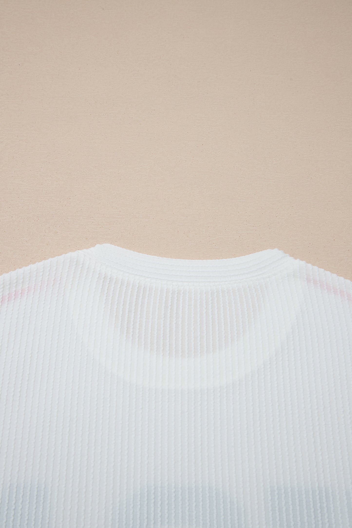 USA Ribbed Graphic Tee Loose Fit Patriotic Top