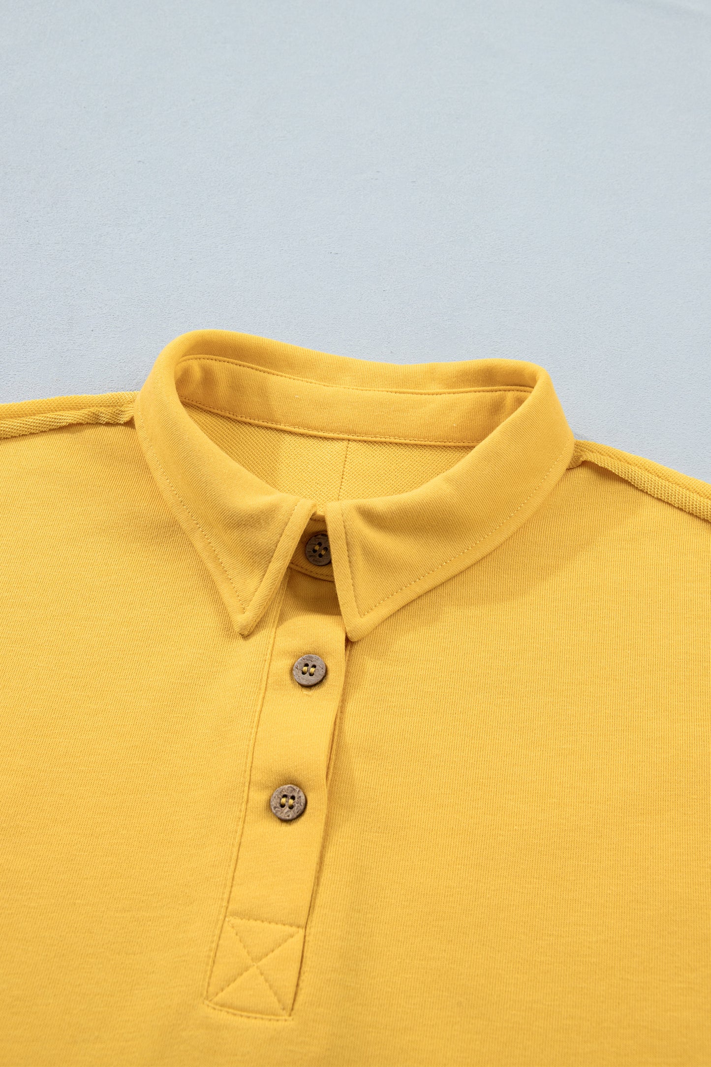 Polo Collar Lounge Set Loose Top and Shorts Outfit
