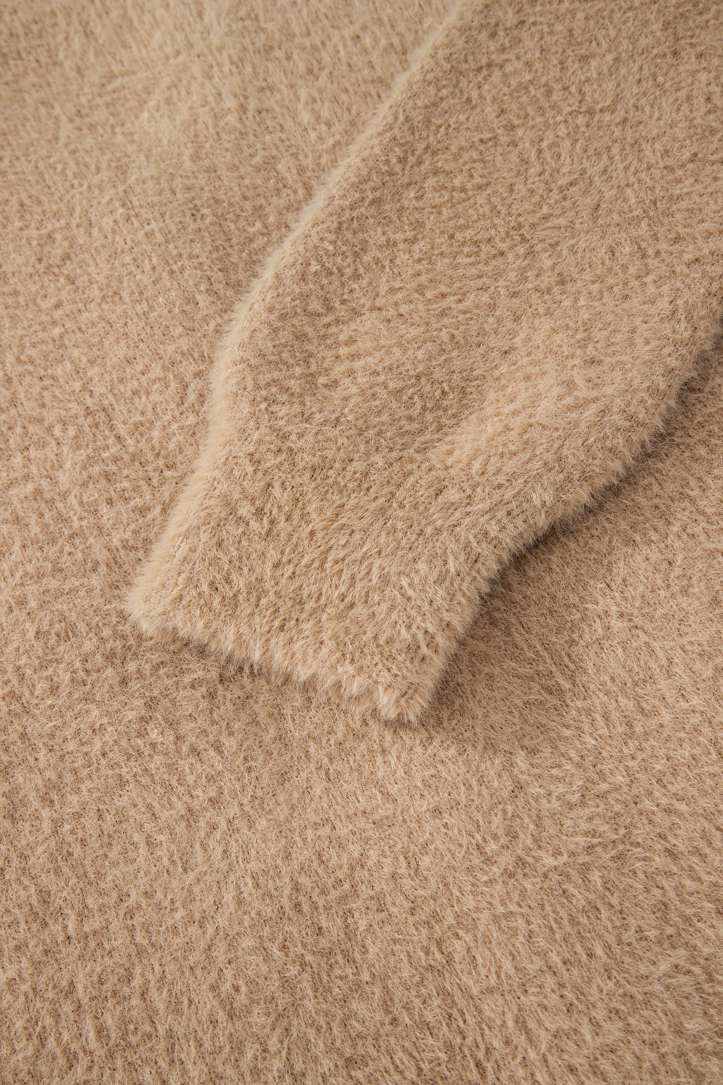 Soft Fuzzy Button Front Long Knit Cardigan with Pockets