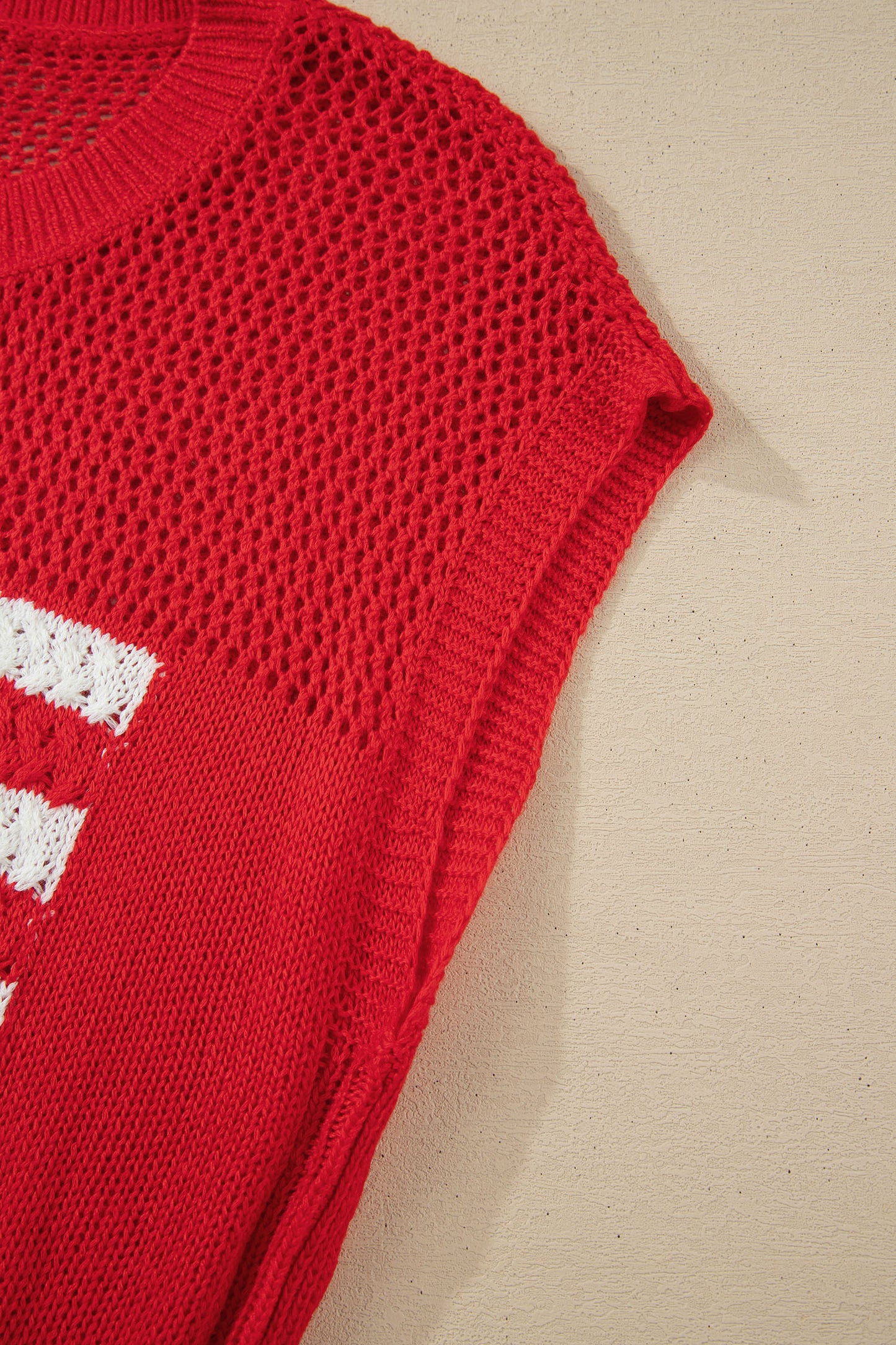 American Flag Knit Sweater Vest Patriotic Summer Top