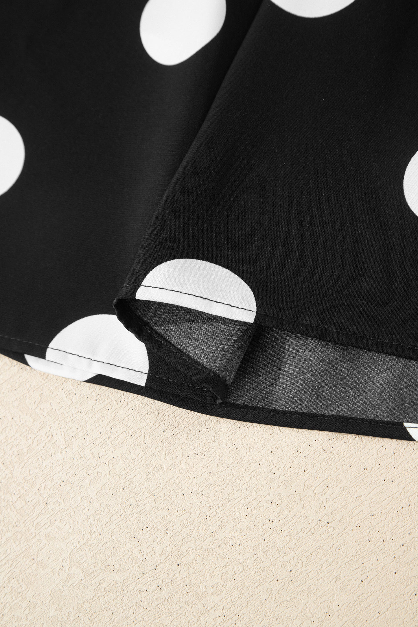 Black Polka Dot Wide Leg Pants and Tank Lounge Set