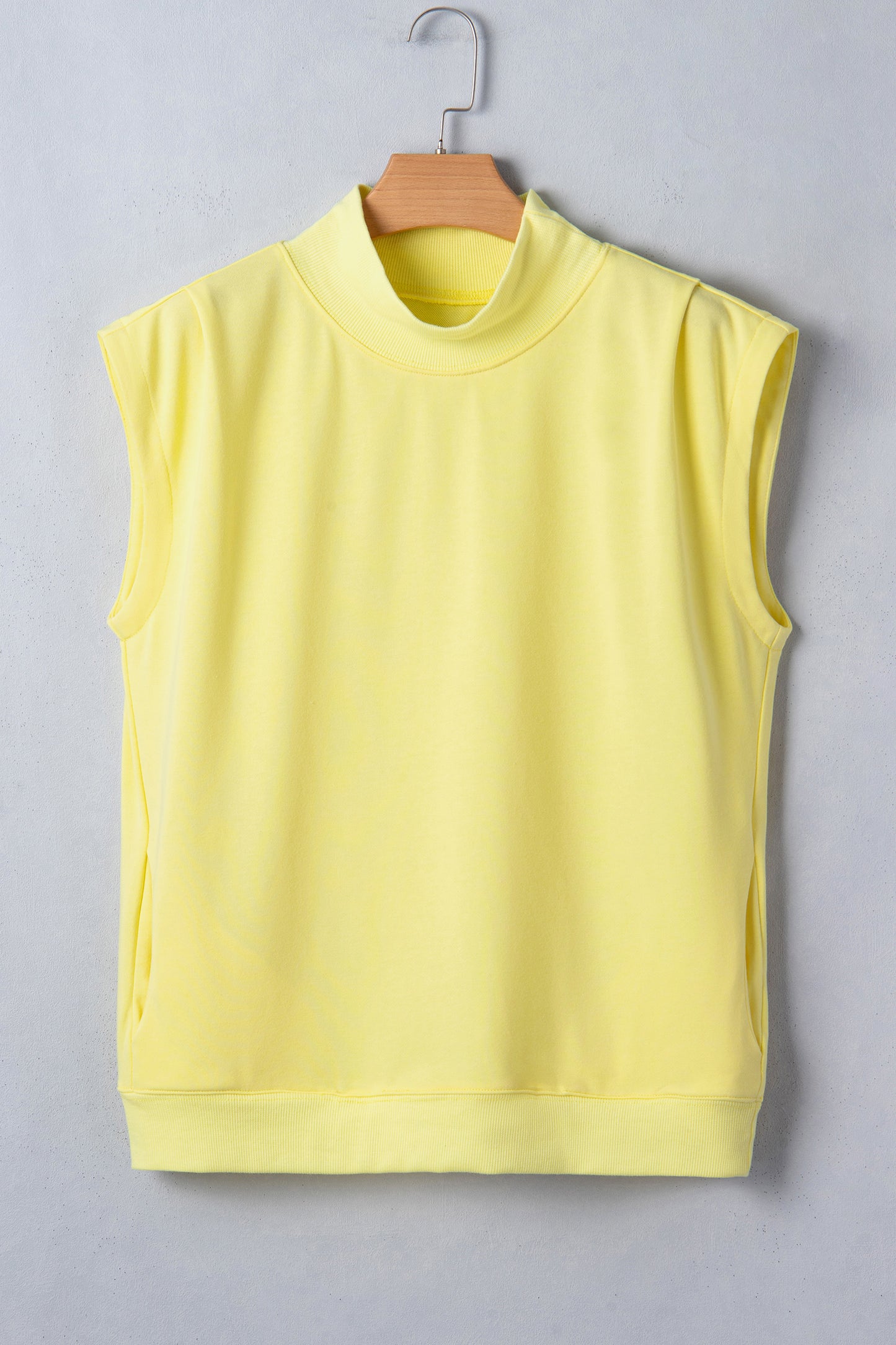 High Neck Cap Sleeve Loose Casual Top