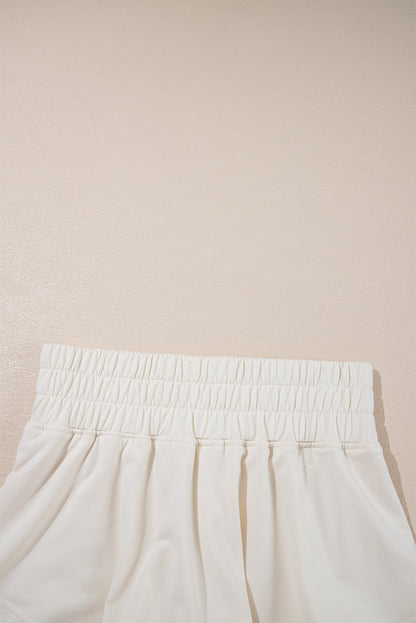 Cropped Tee Ruffle Skort 2 Piece Lounge Set Summer