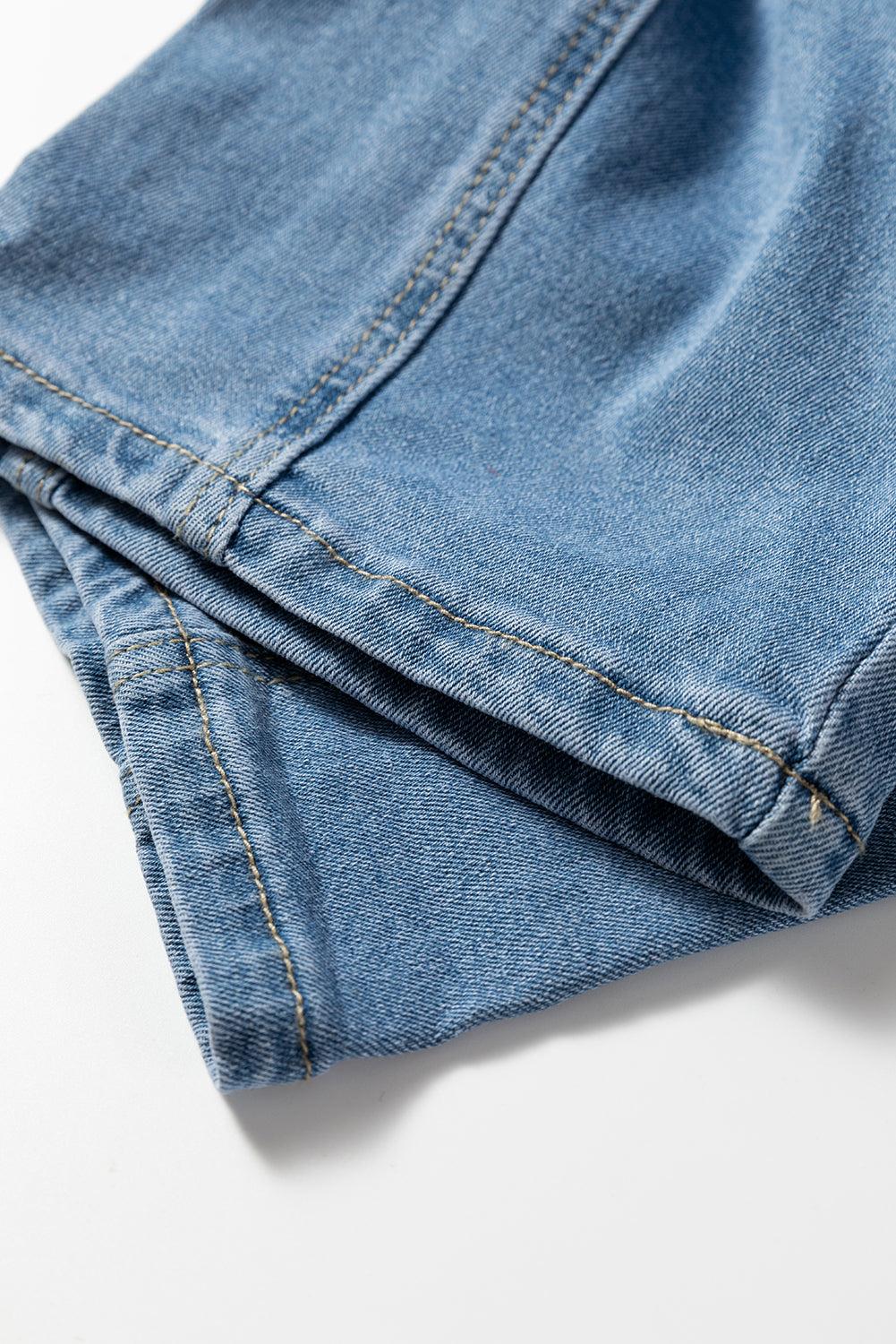 Dusk Blue Barrel Leg Denim Overalls