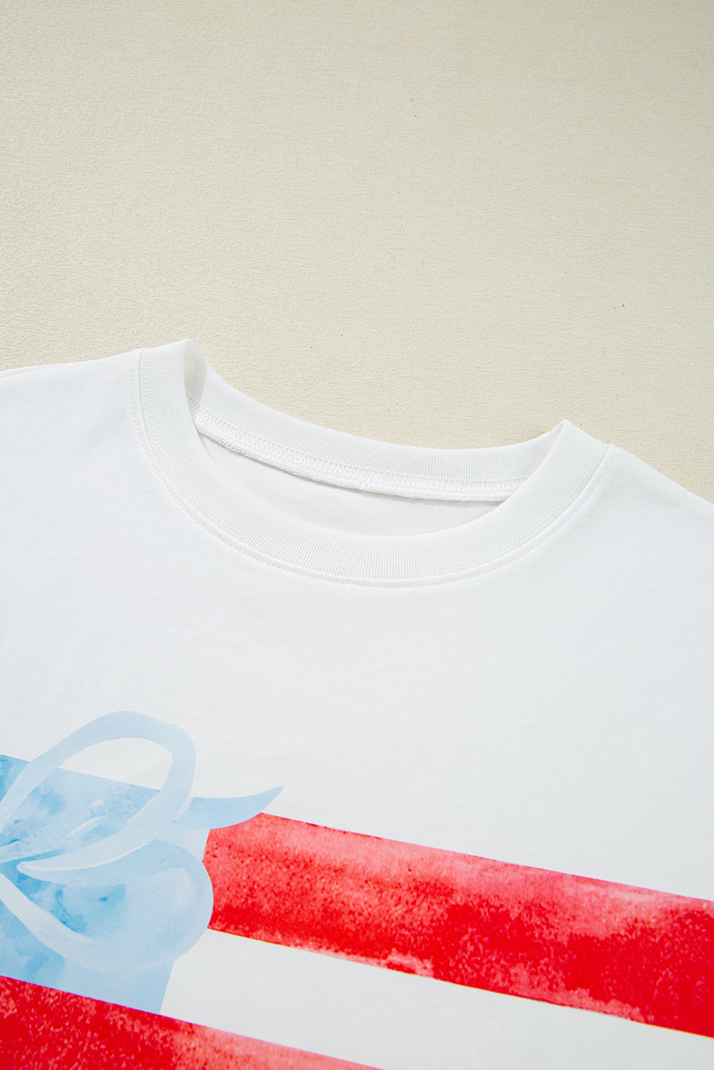 Blue Flag Bow Graphic Tee Flag Day Independence