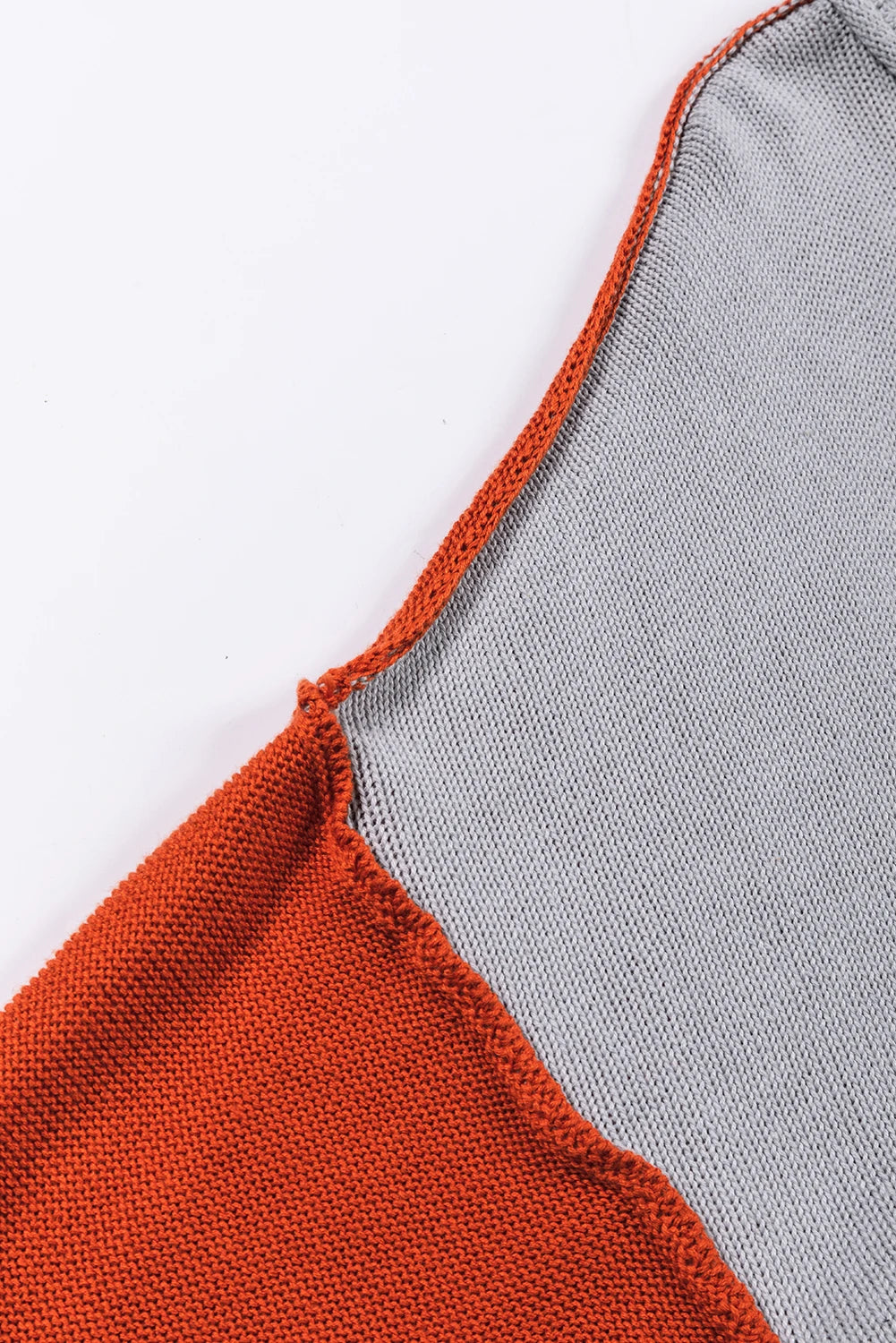 Colorblock Bishop Sleeve Ribbed Knit Sweater
