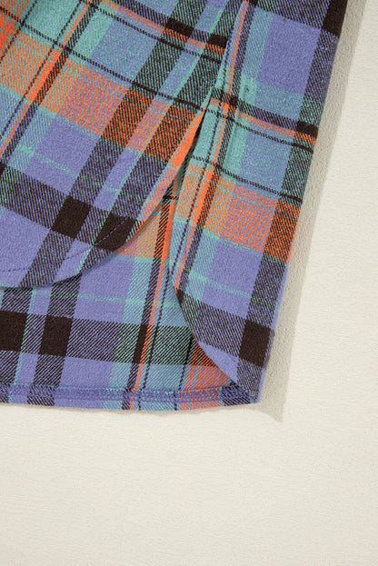Vintage Plaid Button Down Shirt – Western Fall Layering Top