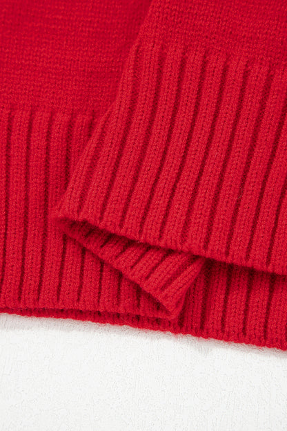 Chestnut Collared V Neck Ribbed Edge Sexy Elegant Sweater