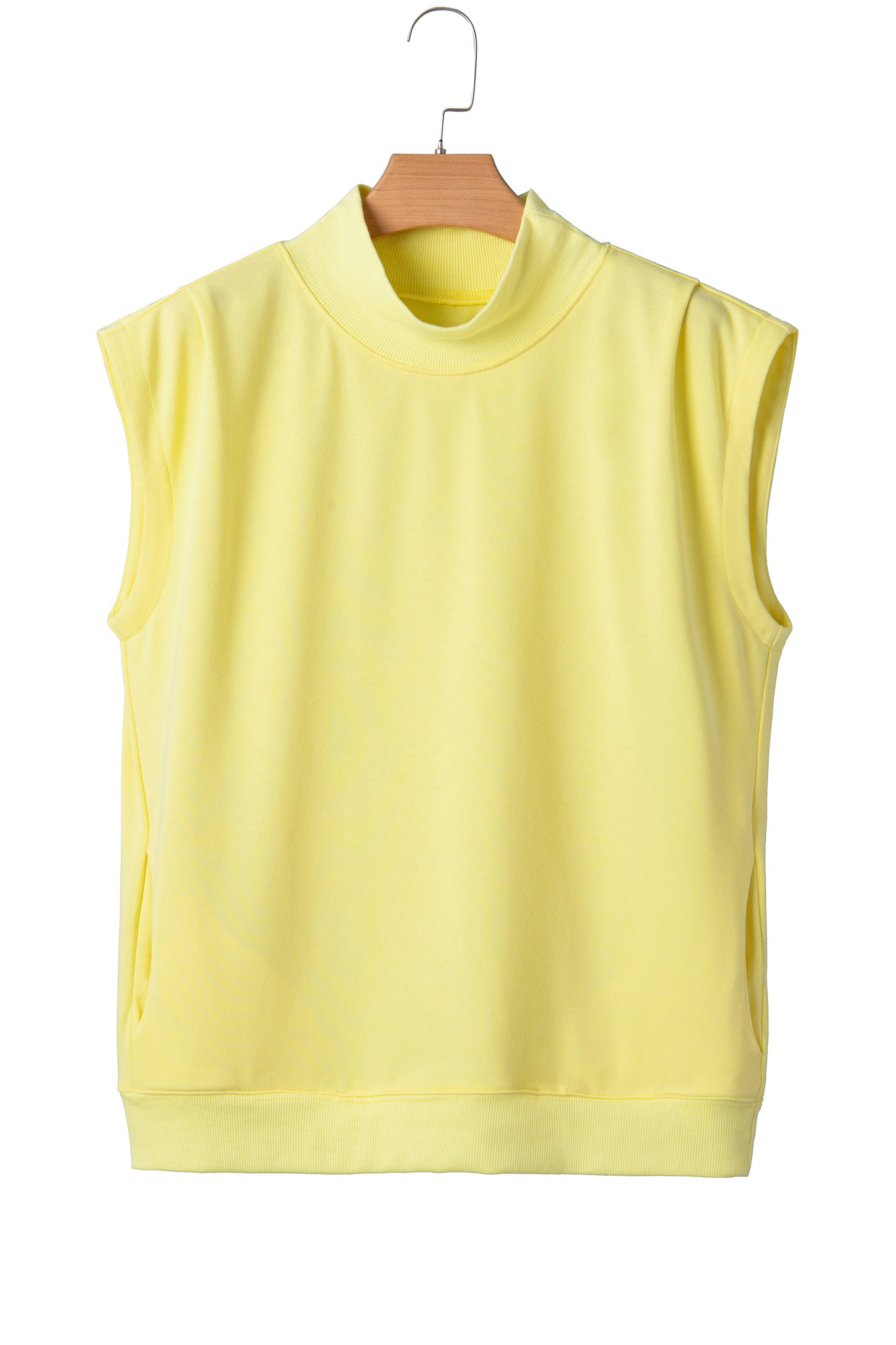 High Neck Cap Sleeve Loose Casual Top