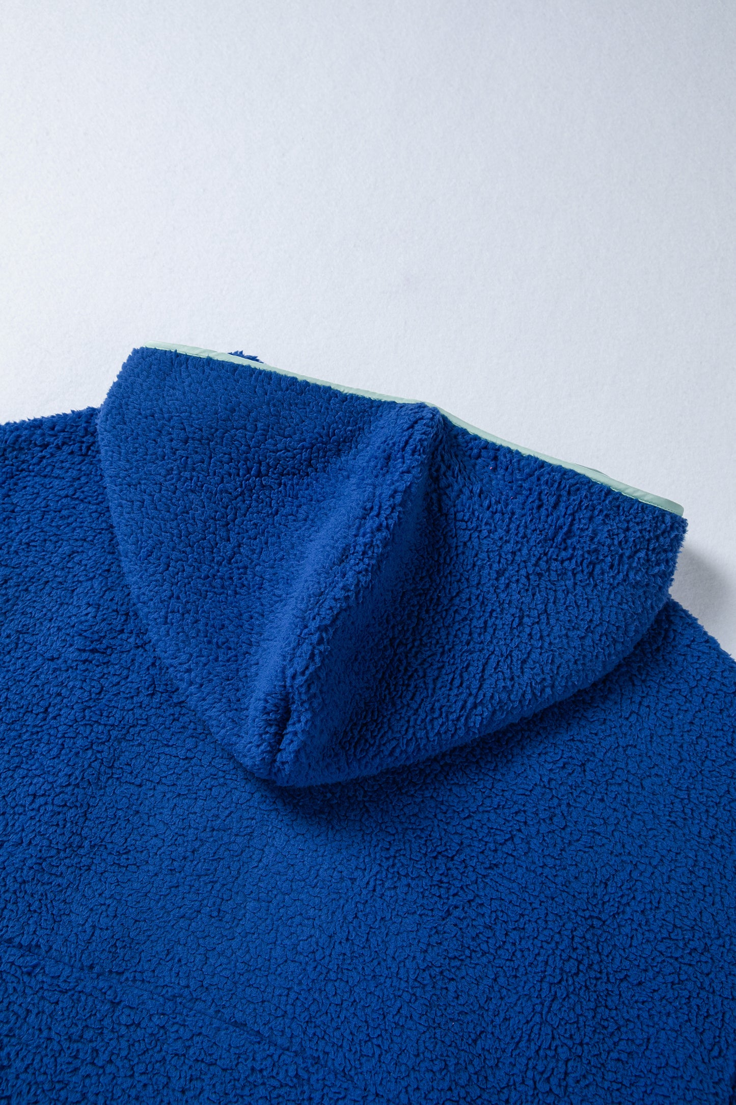 Cozy Sherpa Half Zip Pullover Hoodie with Contrast Trim