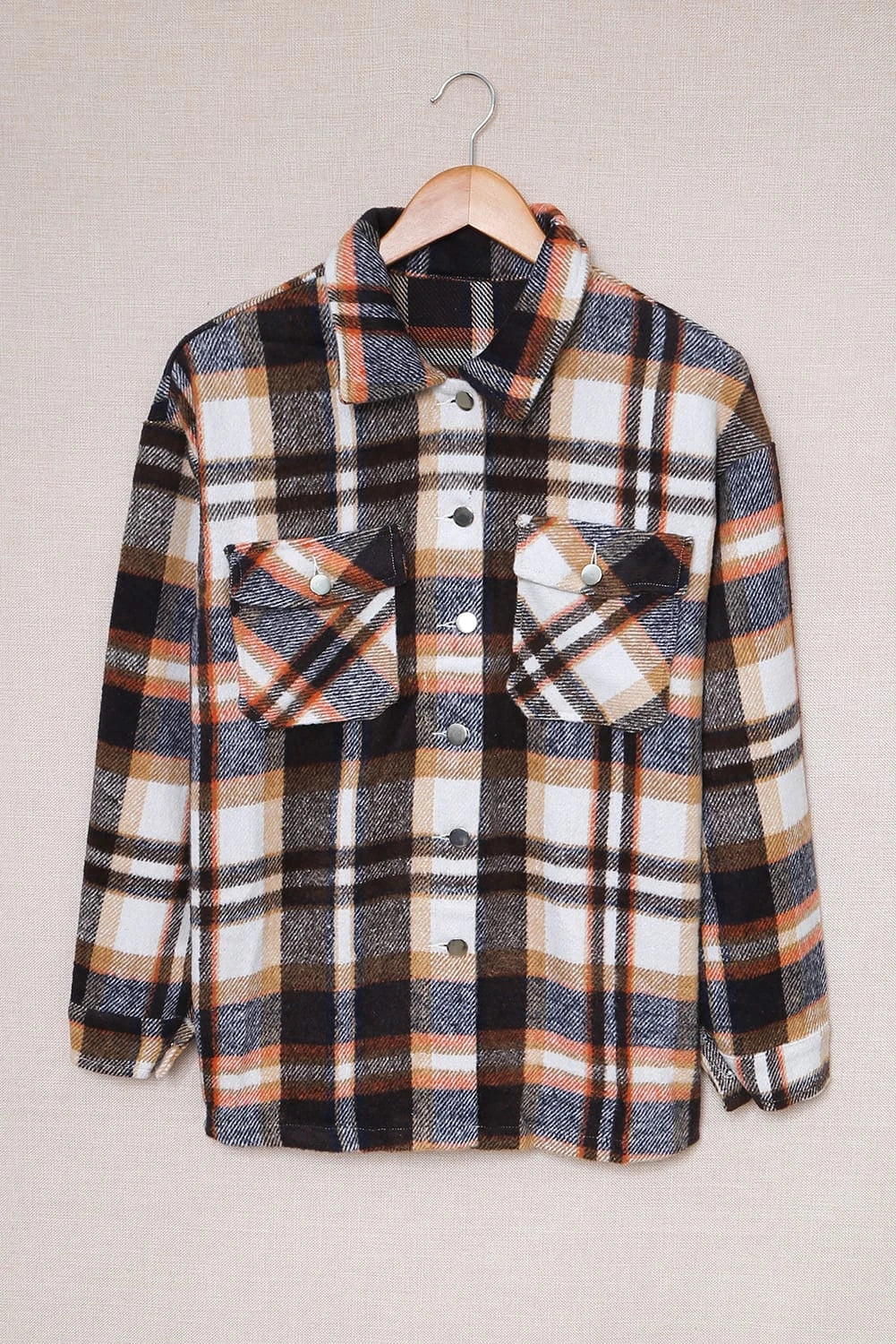 Plaid Button Down Oversized Shacket