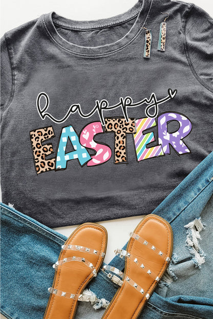 Happy EASTER Graphic Casual Crewneck Spring T Shirt