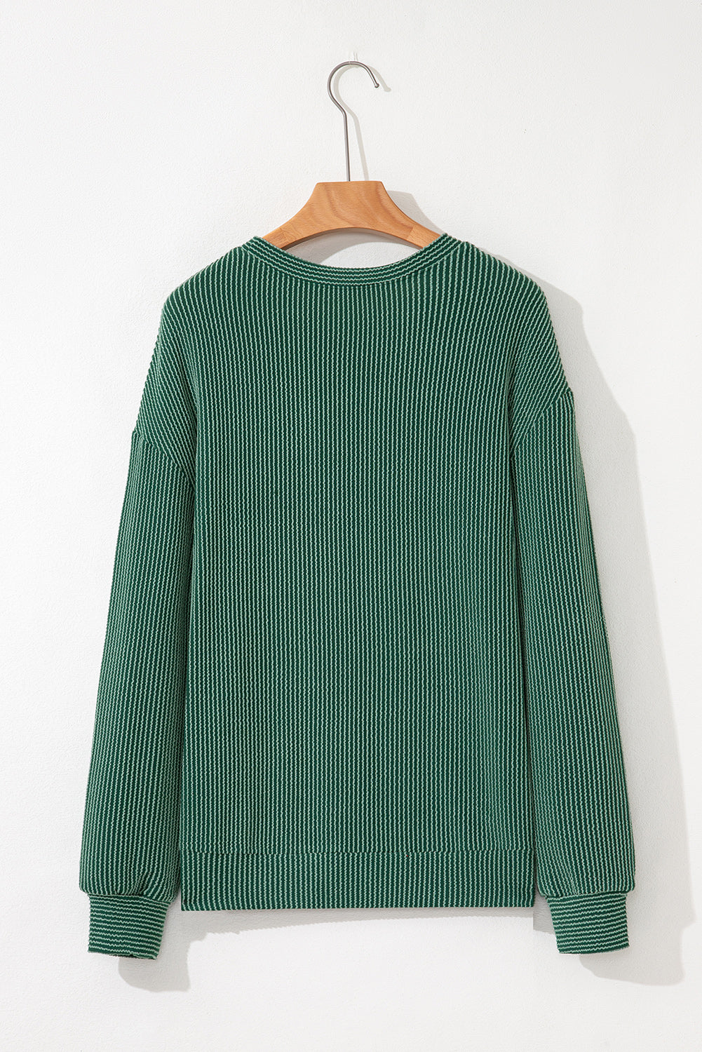 Corduroy MERRY Letter Christmas Pullover Sweatshirt