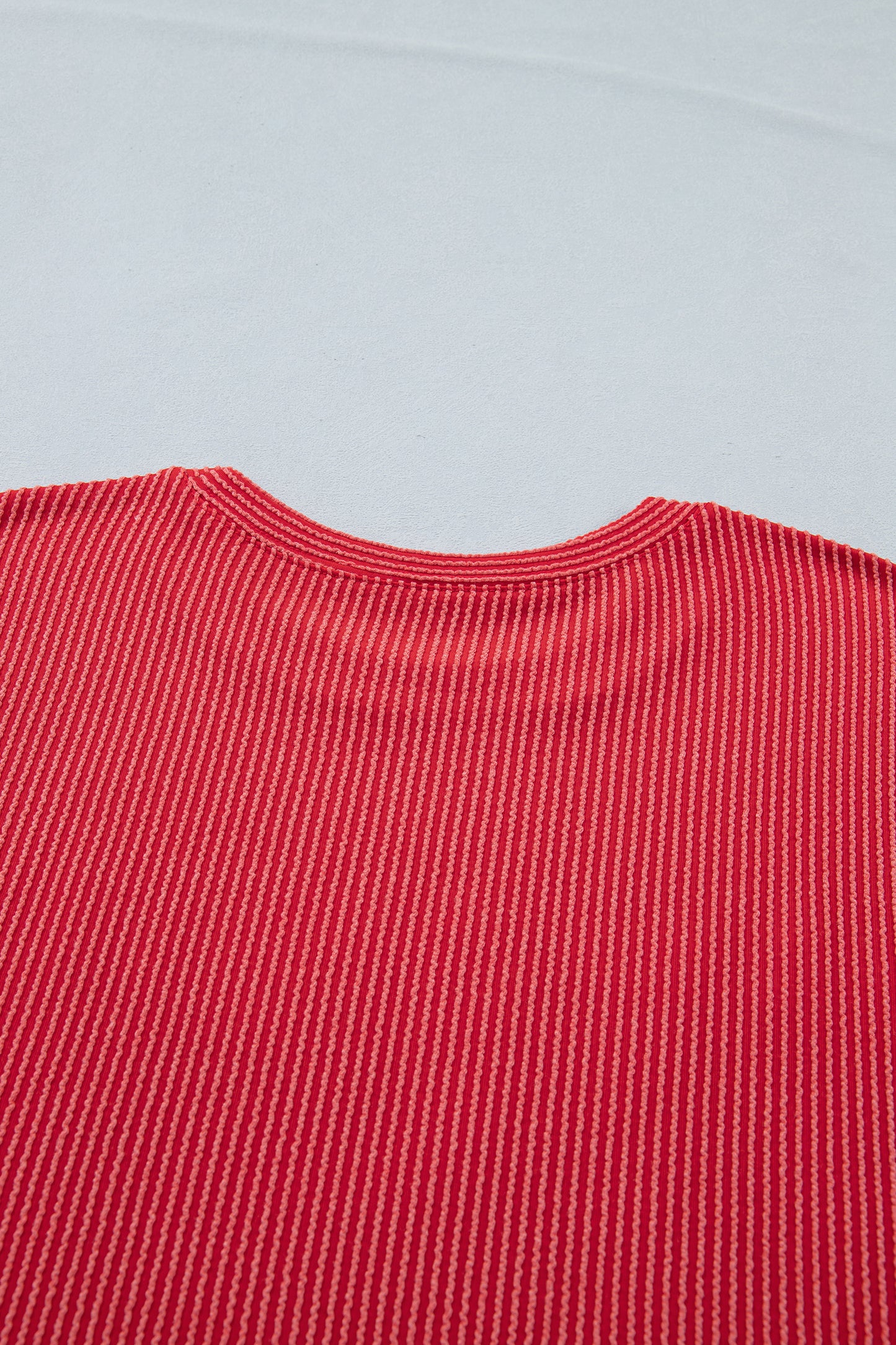 USA Ribbed Graphic Tee Loose Fit Flag Day July 4th