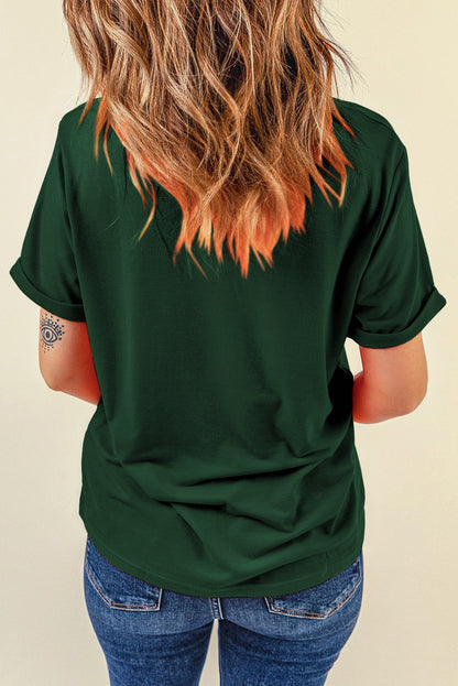 White Casual Crew Neck Short Sleeve Basic Tee