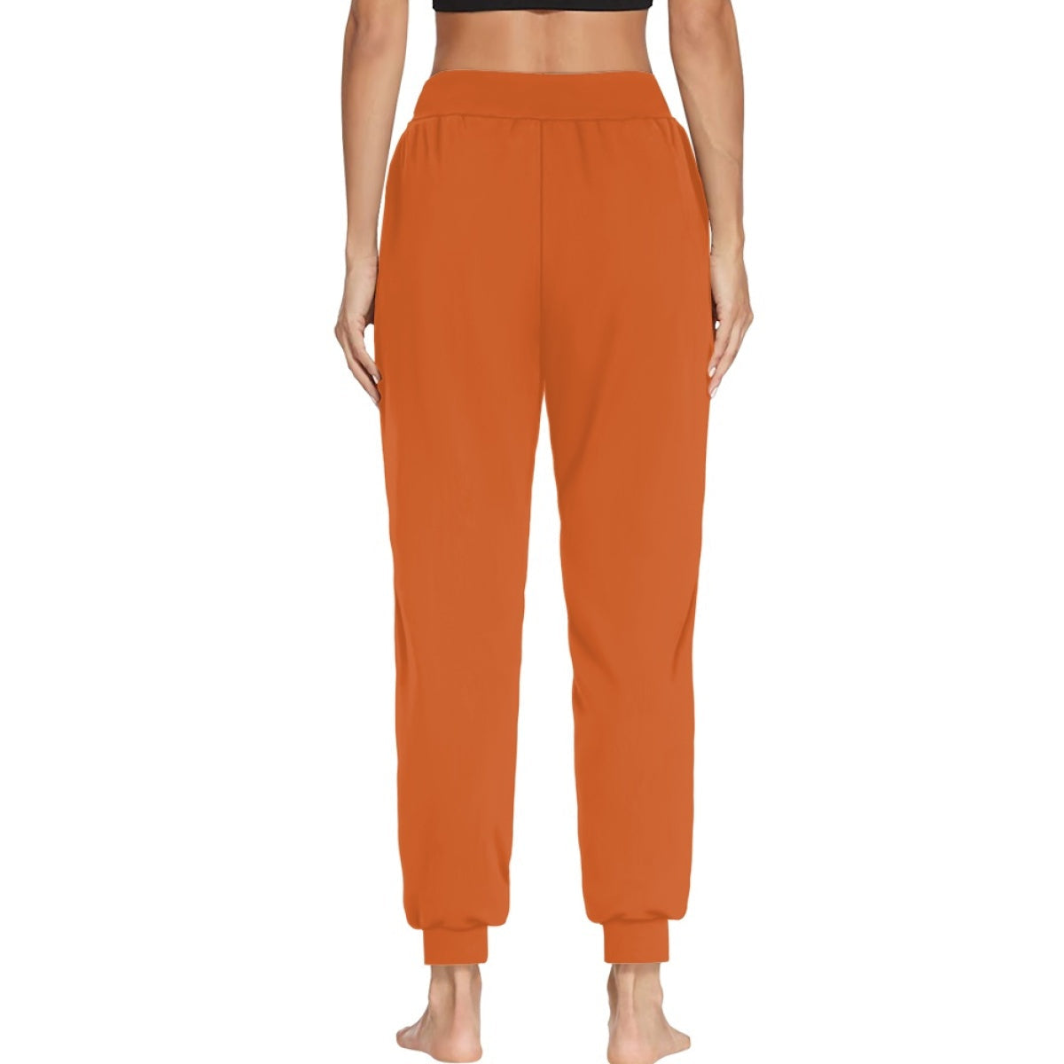 Orange Bottom Line Rugby Casual Joggers Athletic Yoga Pants