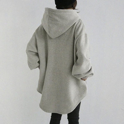 Women's Oversized Fleece Hoodie Tunic Pocket Pullover