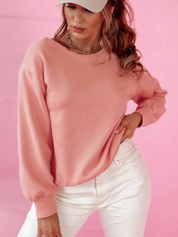 Bowknot Dewback Round Neck Sweatshirt
