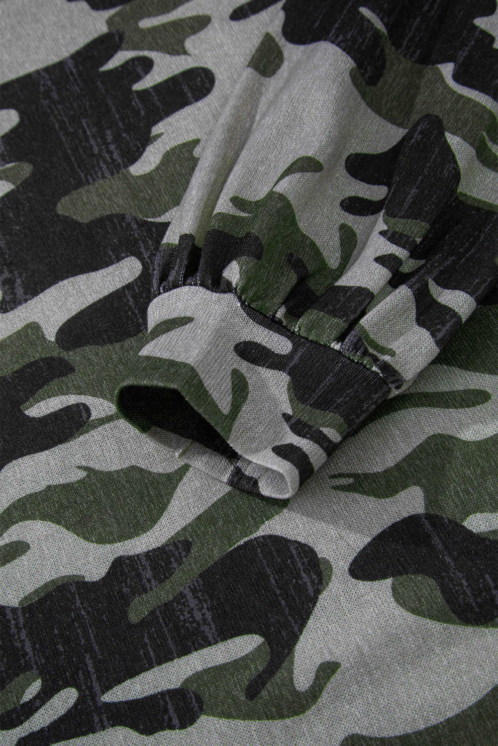 Retro Camo Drop Shoulder Oversized Sweatshirt for Women