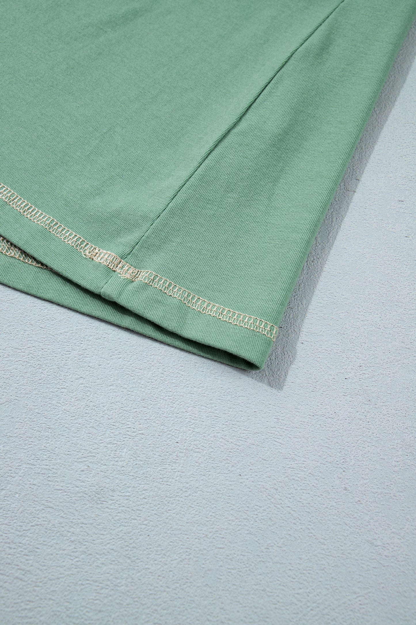 Short Sleeve Contrast Trim Button Henley Tee