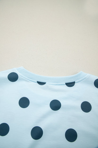 Polka Dot Tank Top Split Skort 2 Piece Lounge Set