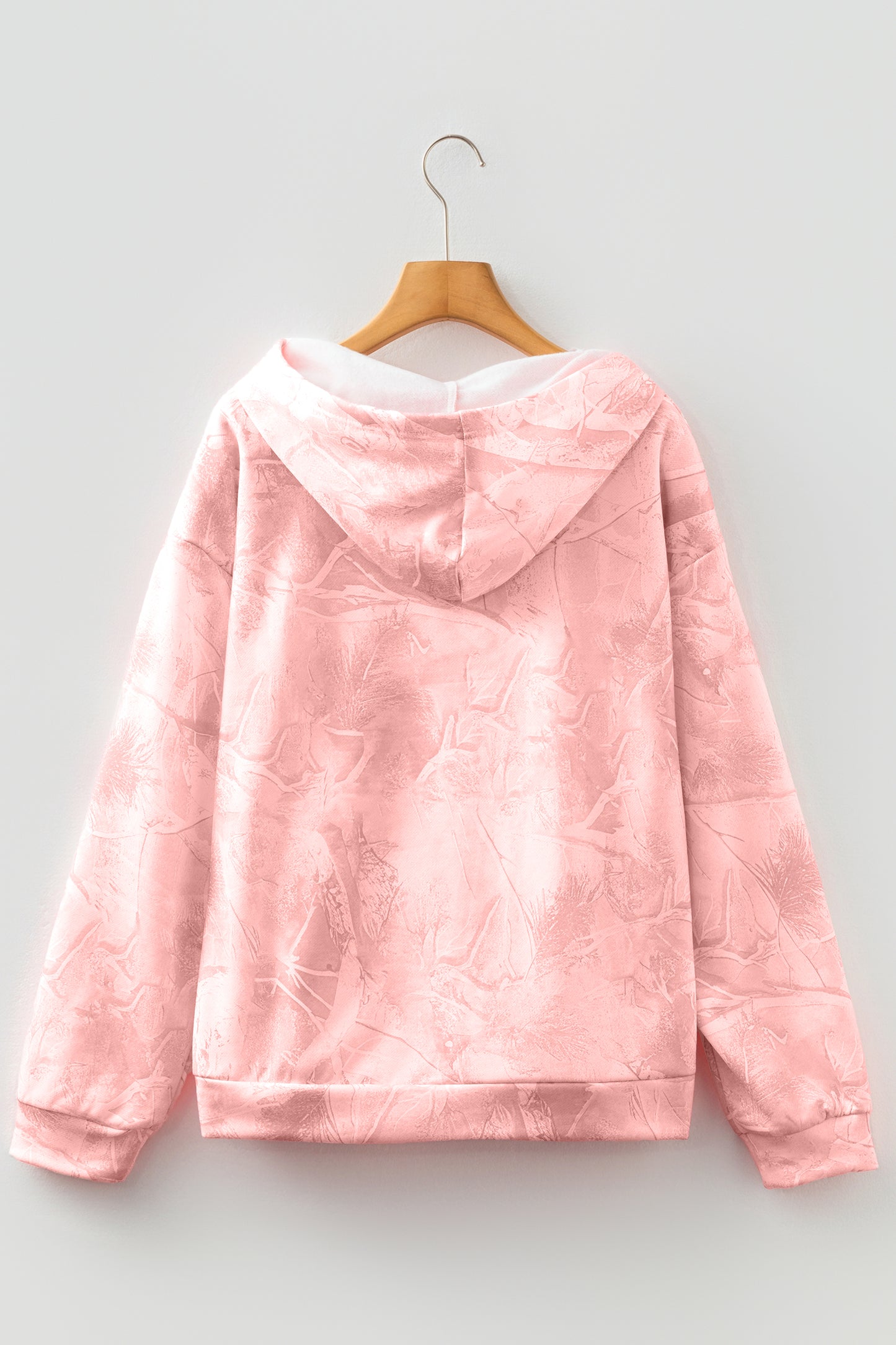 Woodland Camo Oversized Hoodie Pullover for Women