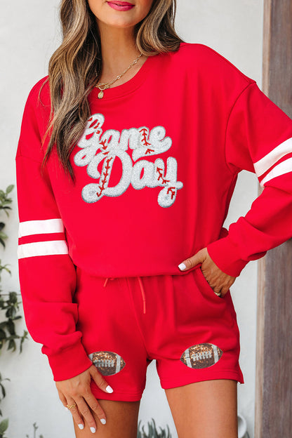 Back to School Gameday Graphic Sweatshirt Shorts Set