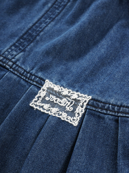 Girls Classic Denim Overall Dress Casual Outfit