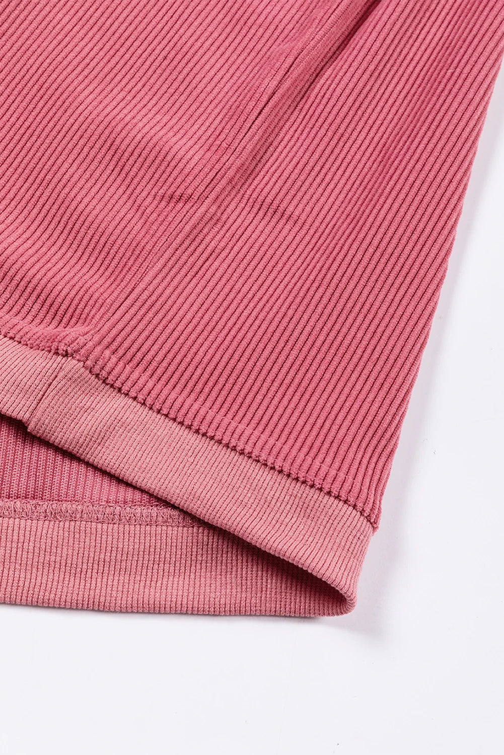 LOVE Heart Print Ribbed Corduroy Oversized Sweatshirt