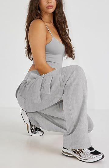 High Waist Y2K Multi-Pocket Cargo Sweatpants