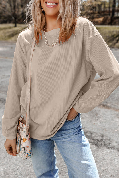 Festival Ribbed Corduroy Oversized Sweatshirt