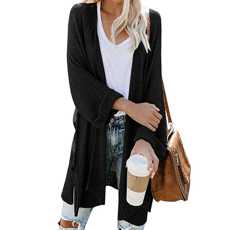 Women's Oversized Chunky Knit Long Cardigan Open Front
