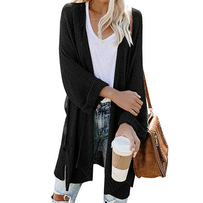 Women's Oversized Chunky Knit Long Cardigan Open Front