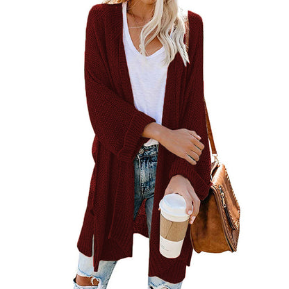 Women's Oversized Chunky Knit Long Cardigan Open Front